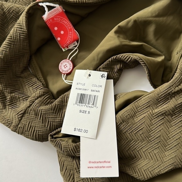 RED Carter Peri Asymmetrical One Piece Swimsuit Size Small Color Safari - Picture 10 of 13